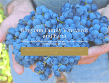 Tablet Screenshot of binghamfamilyvineyards.com